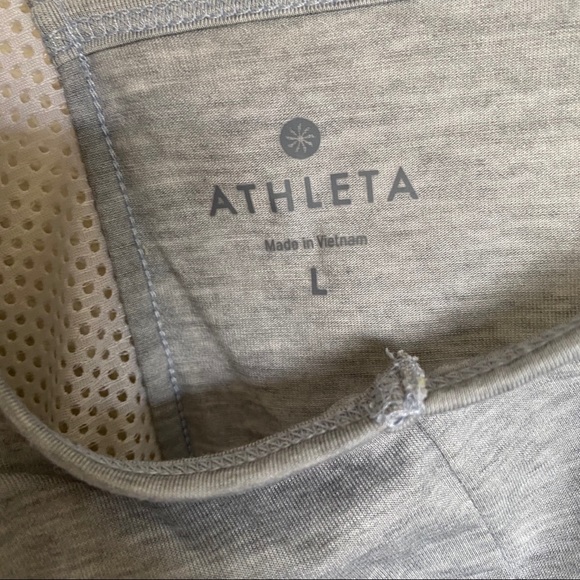 Athleta Gray Mesh Panel Racerback Tank - Picture 6 of 7
